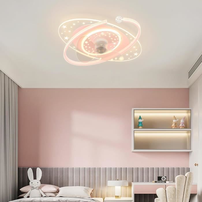 Plafonnier LED Astronaute Fusée Pour Chambre Enfant - 65W Dimmable Avec Télécommande, Lampe Plafond Moderne Garçons Filles
