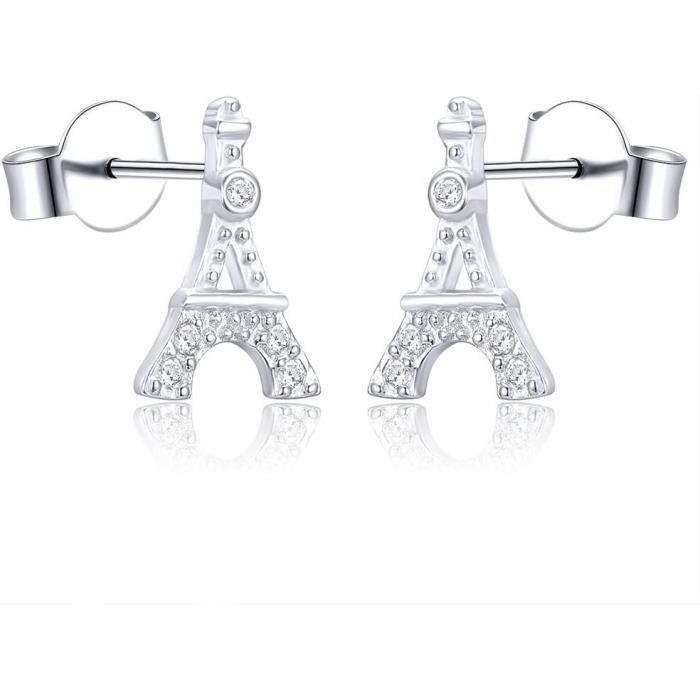 Femme Boucles D'Oreilles Argent Argent Sterling 925 Transparent Swarovski Elements Originaux Femme Boucles D'Oreilles Argent Argent Sterling 925 Transparent Swarovski Elements Originaux