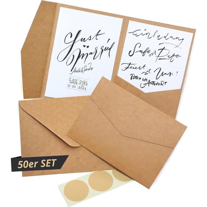 Enveloppes en papier vierges rétro colorées, mini enveloppes