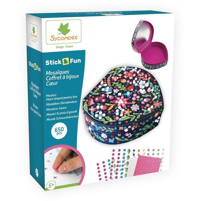 3D Mosaïques SYCOMORE StickN Fun Coffret coeur Dès