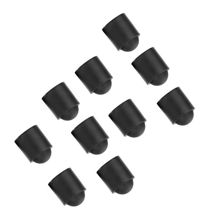 JIA 10pcs Pool Cue Tip Rubber Cover Billiards Cues Stick Protection Cap