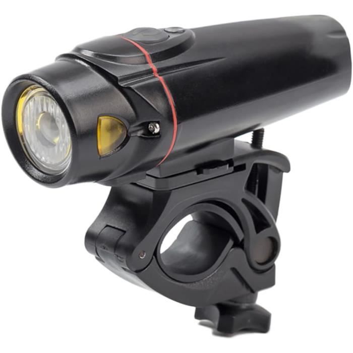 2 Phares Avant Vélo Rétro à LED - Rechargeables Par USB, Style Vintage, Noir