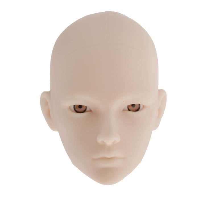 LUNYY Tête De Poupée 1/6 Avec Cheveux Bruns/Ors/Noirs – BJD 30 Cm – Accessoire DIY Coiffure Pour Poupée – Cadeau Créatif