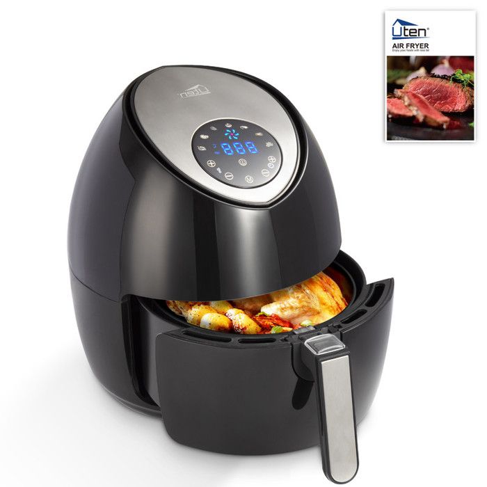Friteuse sans Huile 4.5L Uten Friteuse a Air Electrique 1500W Ecran Tactile LED avec 7 menus predefinis Minuteur et Temperature Cdiscount Electromenager