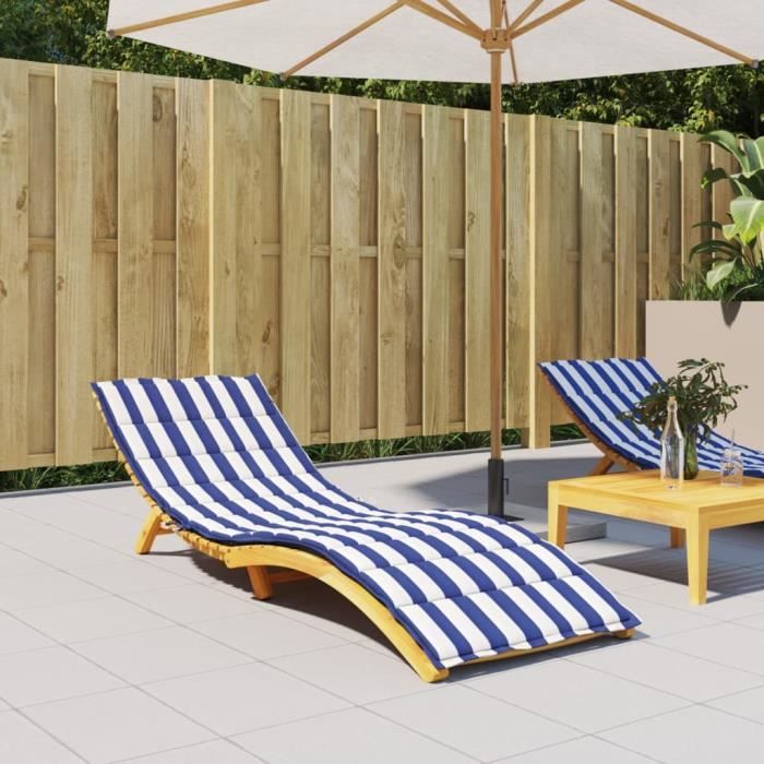 vidaXL Coussin de chaise longue rayé - vue 2