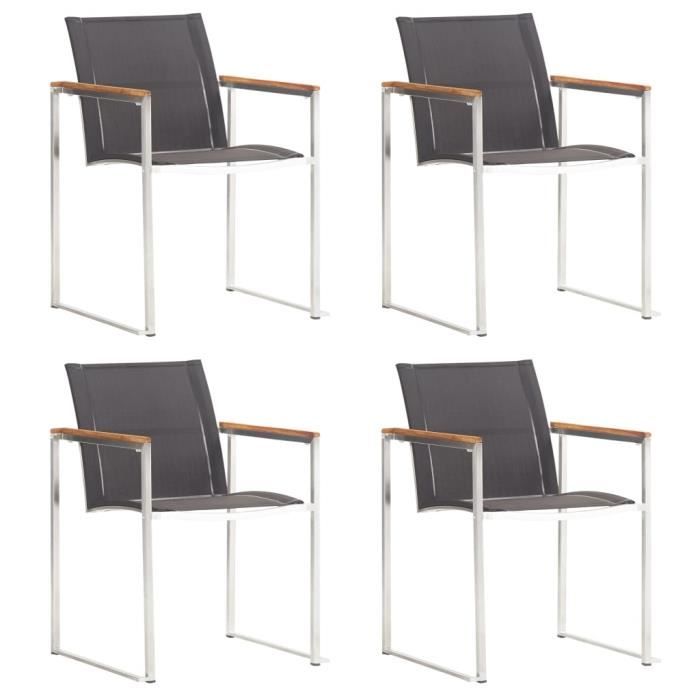 VIDAXL Chaises de jardin Textilène - vue 2