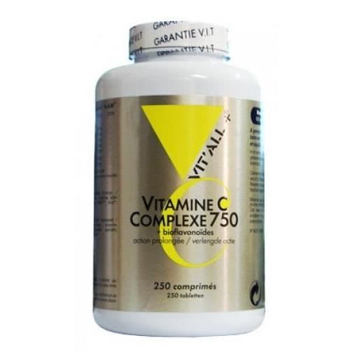 Vit'all  Vitamine C 750   Bioflavonoïdes 250 comprimés - Cdiscount Au ...