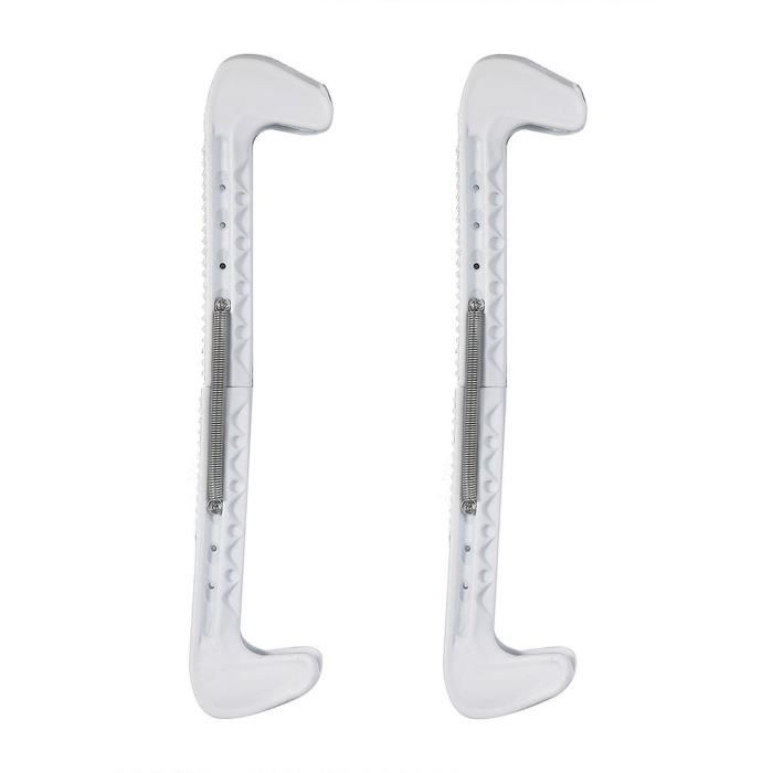 2 Paires De Protections Réglables Pour Lames De Patins à Glace – ABS, Ressort, Pour Hockey Ou Patinage Artistique, Noir
