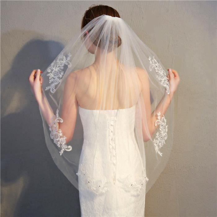 Frcolor 1PC voiles de mariee strass dentelle voile de mariage Hearwear accessoire de pour la Communion de DIADEME Achat Vente diademe Frcolor 1PC voiles de mariee