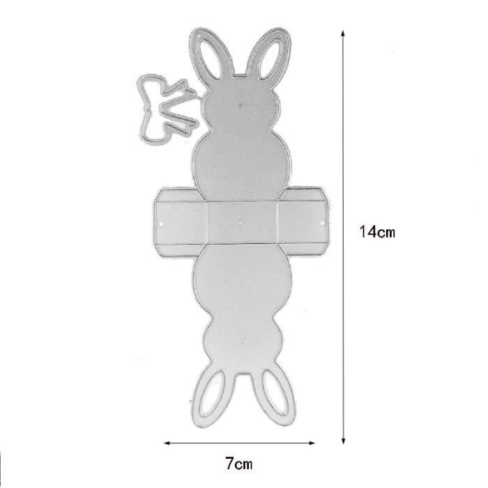 Matrices De Découpe Lapin De Pâques - Lot De 3 - Metal - Pour Scrapbooking, Cartes, DIY