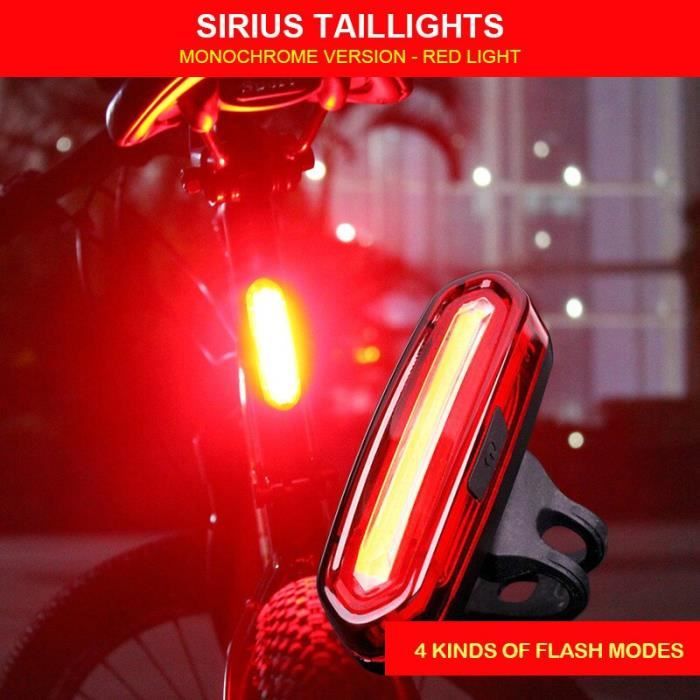 Phare LED Pour Vélo Compatible Garmin - Batterie Intégrée - Neuf Avec Câble USB-C