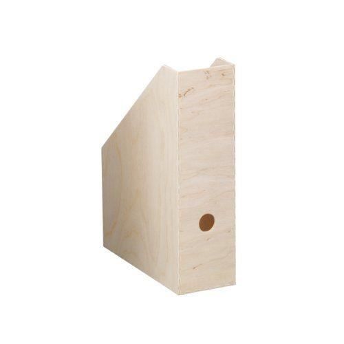 HUOLE Meuble de rangement sur pied, porte-revues, bois de pin avec