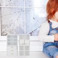 HURRISE jouet de meubles 1:12 Mini armoire en bois meubles salon chambre armoire unité pour maison de poupée (blanc)-1
