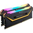 Mémoire RAM - CORSAIR - Vengeance RGB Pro Series DDR4 - 16GB 2x8GB DIMM - 3200 MHz  - CL16 - 1.35V - Noir-1