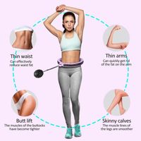 Oulesvte – Cerceau Hula Hoop Intelligent – 95-138 Cm Réglable – Silencieux 40 DB – Balles De Massage 360° – Écran LED – PP+TPE