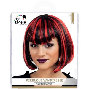 Perruque Femme Longue BETTY - Châtain Cuivré Méché Blond Clair/rouge - Synthétique, Taille Moyenne