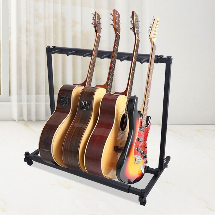 Support De Guitare En Bois Pour 3 Guitares - Présentoir Avant Pour Maison Ou Studio - Stable, Gain De Place - Assemblage Facile - 8