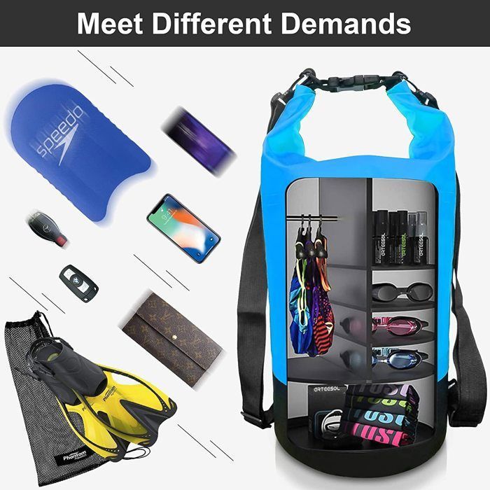 Sac à Dos étanche 20L Flottant PVC – Pour Rafting, Kayak, Pêche – Compact Et Résistant – Couleurs Vives Disponibles