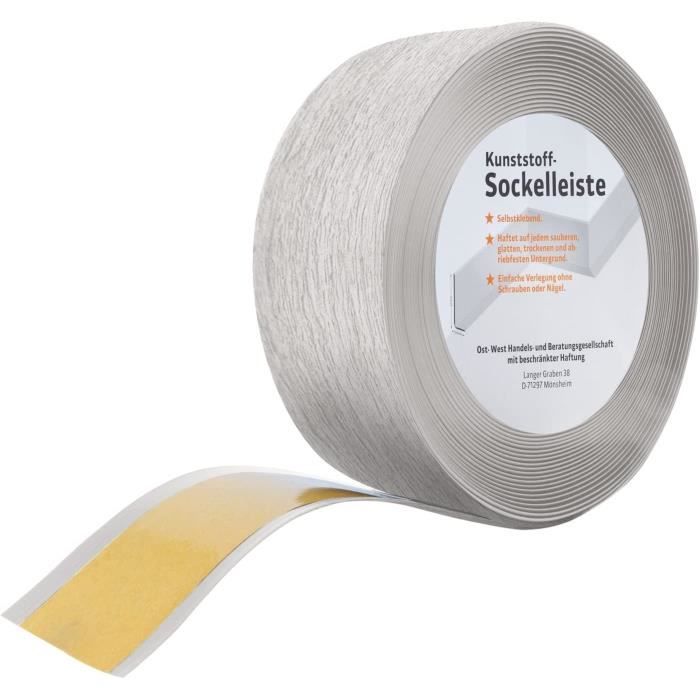 Plinthe Autocollante KARAT - 50x15mm - 15m Blanc Oslo | Finition Propre Pour Cuisine & Salle De Bain