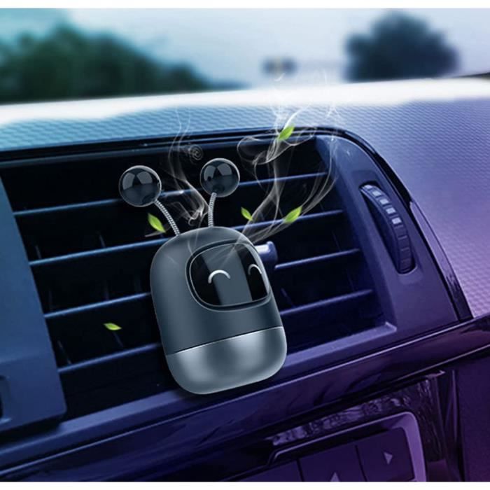 Désodorisant Voiture Avec Clip Pour Bouche D'aération - Parfums Inclus (citron, Cologne, Océan) - Design Robot Cartoon