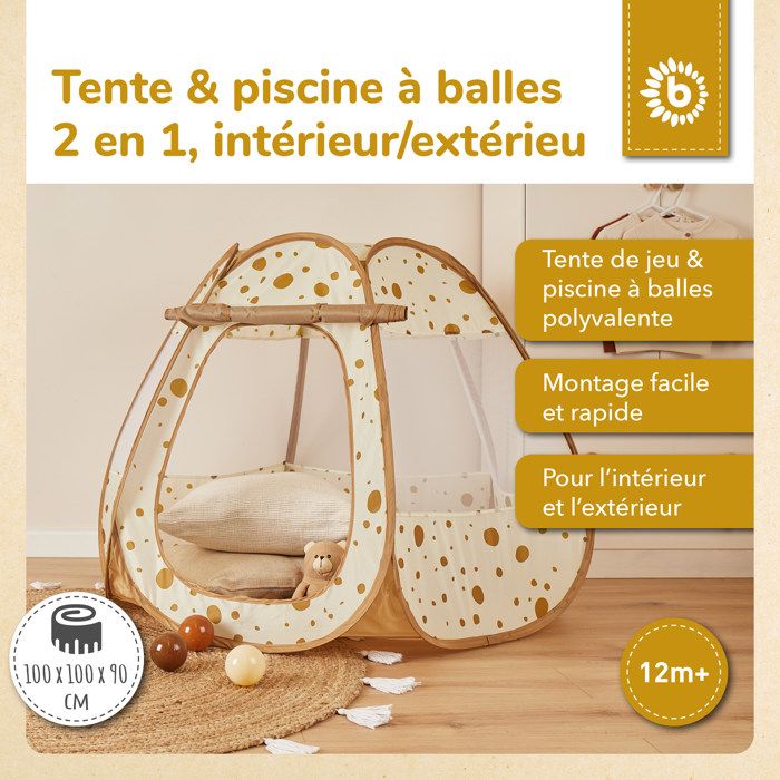 Bieco Tente Pop up Enfant Dots | Tente Enfant Interieur | Tentes de