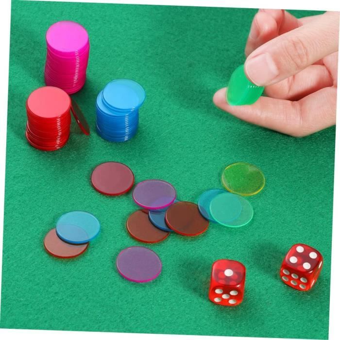 HEMOTON - 100 Jetons De Bingo Colorés | Disques Compteurs Pour Jeux De Société | Apprentissage Mathématique Enfants | Fêtes Familiales