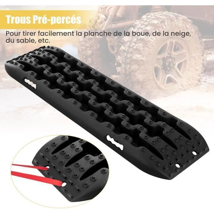 Jopassy Piste de Récupération à Traction, Lot de 2 tapis de traction tout, avec sac
