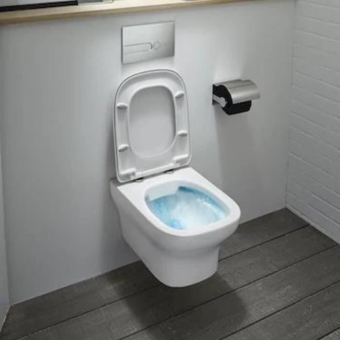WC suspendu sans bride JACOB DELAFON Vox Blanc Abattant
