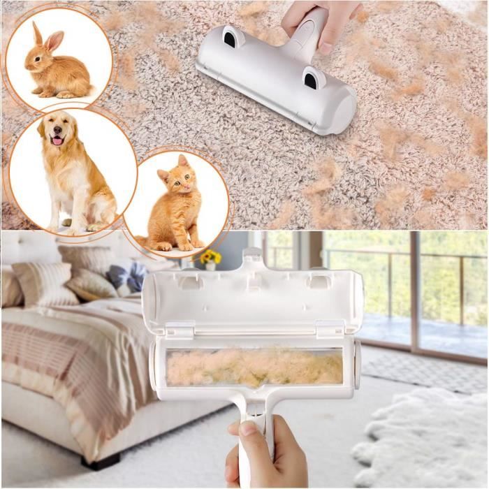 Brosse à Poils D'animaux Longue Portée - Enlève Les Poils De Chat/chien Sur Canapé, Tapis, Lit, 43 Cm