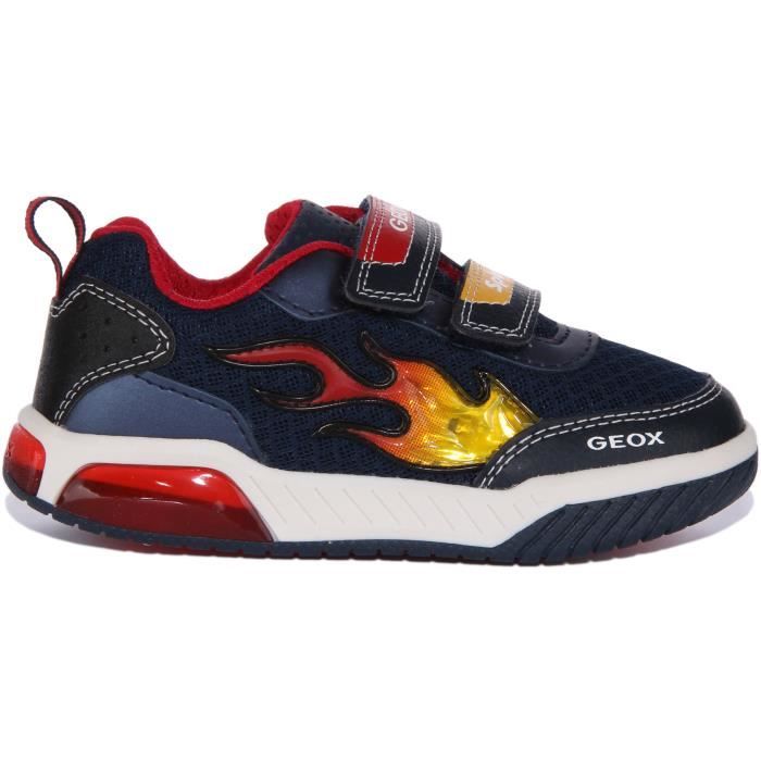 Baskets b b GEOX J Inek B.B en synth tique avec lumi re LED Marine Rouge Taille 26