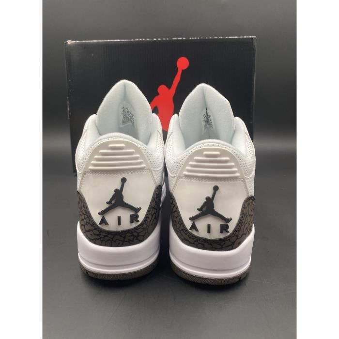 NIKEX NIKE Air Jordan 3 Retro Pure Money Blanche Homme Femme AJ3 Chaussures de Basket Pas Cher blanc Blanc Cdiscount Pret a Porter