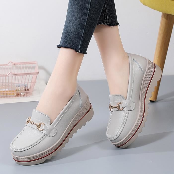 Mocassins femme cuir 2025 souple