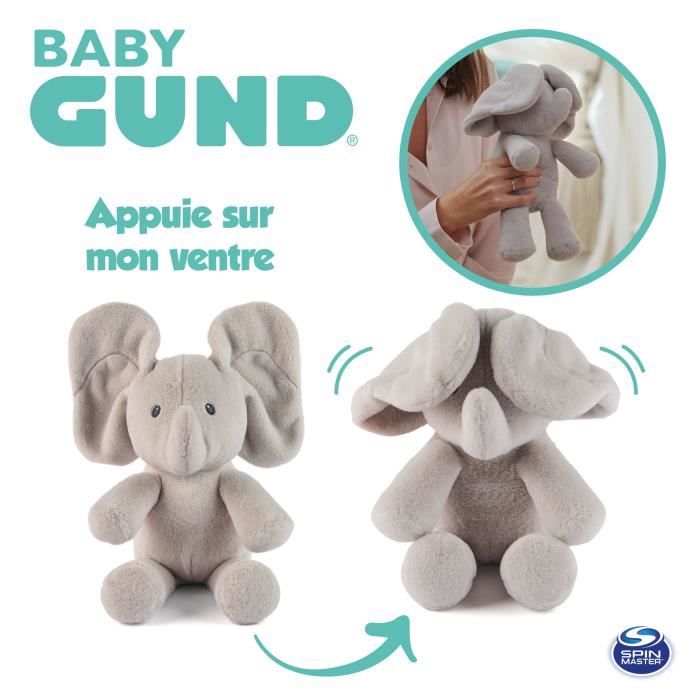 Gund Flappy L'Éléphant – Peluche Animée Interactive Pour Bébé, Cache-cache Avec Oreilles Mobiles, Taille 20 Cm, Jouet Sensoriel Dès 10 Mois