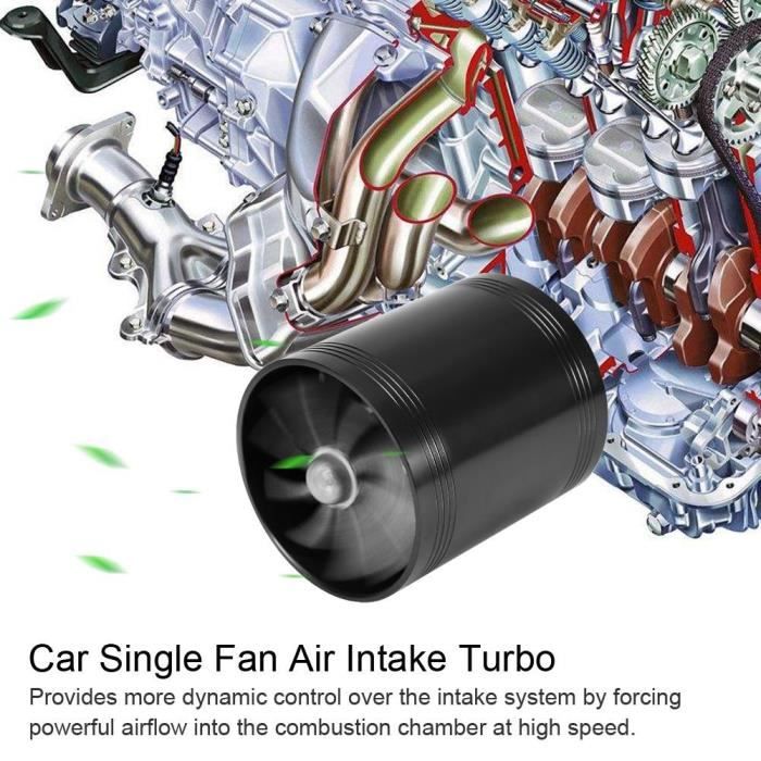 Turbine Admission Air Diametre 50mm Dynamique Sifflet De Voiture - Fuel Saver 1 PC de super chargeur de turbine de voiture de voiture de 55mm, Turbonator d'admission d'air, Gas Fuel