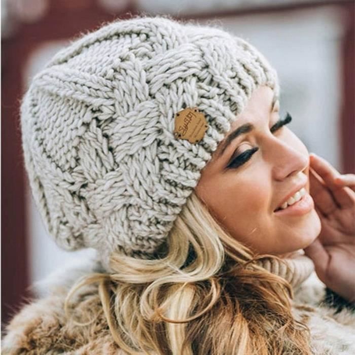 Bonnet en laine pour femme, bonnet femme, bonnet fille, bonnet femme chaud,  bonnet de ski doux, mode automne et hiver, crânes chauds, 2020 - AliExpress