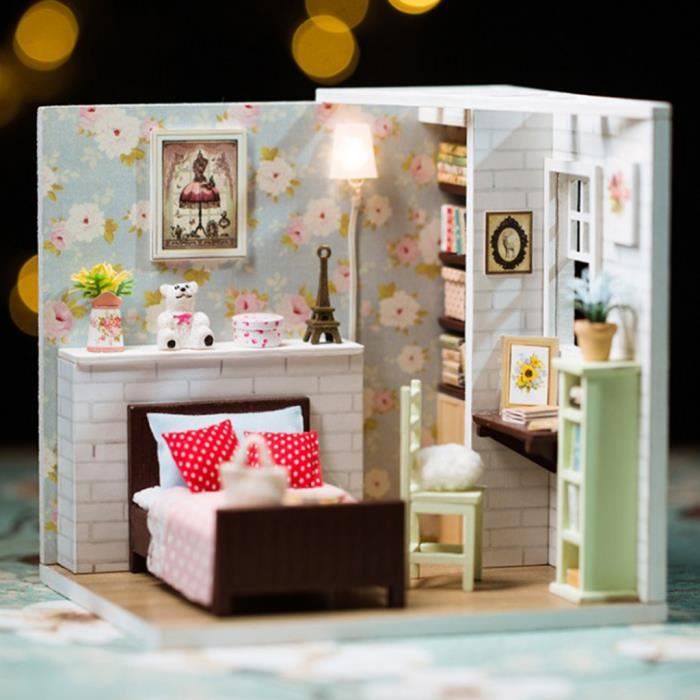 Maison miniature Bricolage 3D en bois Meubles LED Maison Puzzle décorez  cadeaux Creative one-11215 - Cdiscount Jeux - Jouets