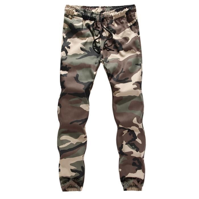 Pantalon Cargo Homme Camouflage Militaire - Jogging Casual Sport Thermique Hiver Avec Taille Élastique