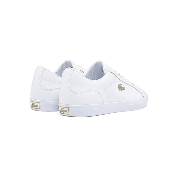 Baskets Lacoste Lerond Blanc pour Homme Blanc Cdiscount Chaussures