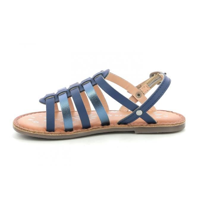 Sandales fille Kickers Dixon bleu 26 Bleu Cdiscount Sport