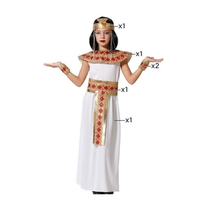 Deguisement Fille Reine Cleopatre ATOSA Costume d Egyptienne Blanc Cdiscount Jeux Jouets
