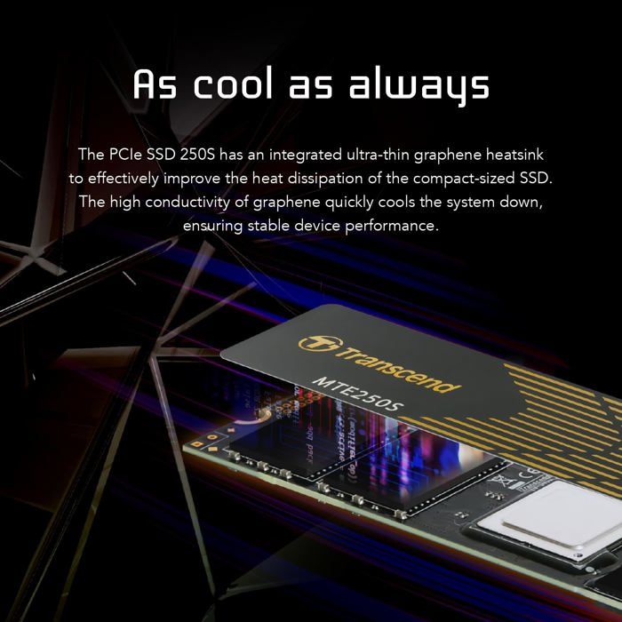 Disque SSD interne Transcend MTE250S 4 To Noir - TRANSCEND - SSD ...