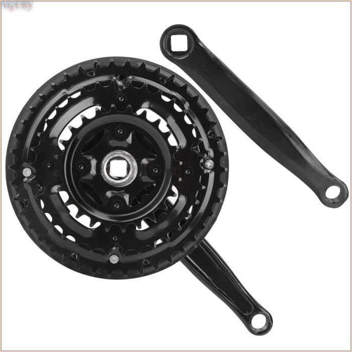 GOBBIS anivelle de Vélo,Pédalier à Vitesse 42T Bike Crankset Alliage d