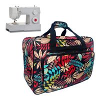 Sac De Transport Anti-Poussière Pour Machine à Coudre - 46x23x32 Cm Avec Poignées - Motif Fleur/Papillon
