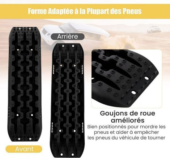 SOARS Lot De 2 Tapis De Traction Tout-Terrain, Planche De