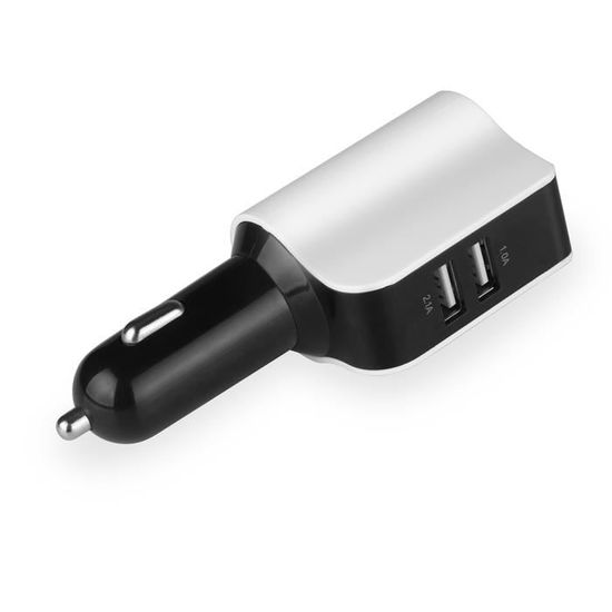 Tension 12-24V Répartiteur Allume-Cigare Cateck 1 vers 2 Prises Chargeur Double USB Adaptateur de Voiture avec Affichage de Tension Compatible pour iPhone 7 7s iPad Mini Samsung Galaxy 