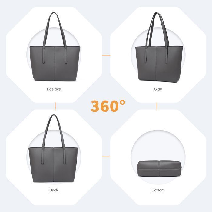 Grand Sac De Voyage Weekender DSW - Gris Et Noir Feutré, Pratique Avec Poche à Chaussures