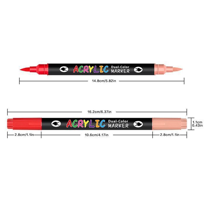 Lot De Marqueurs De Peinture Acrylique, 48 Couleurs
