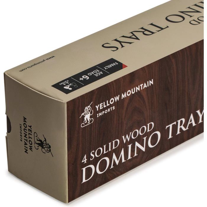 YELLOW MOUNTAIN IMPORTS Socle en Bois pour Jeu de Dominos Mexican Train