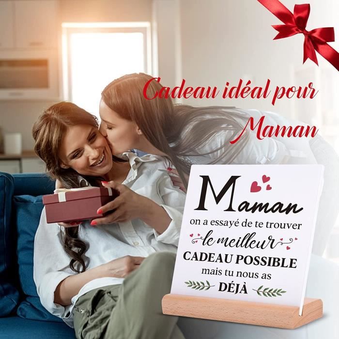 Décoration Table Acrylique Maman – « Tu Es La Meilleure Maman Du Monde Entier » – Cadeau Fête Des Mères, Anniversaire Ou Noël Émouvant