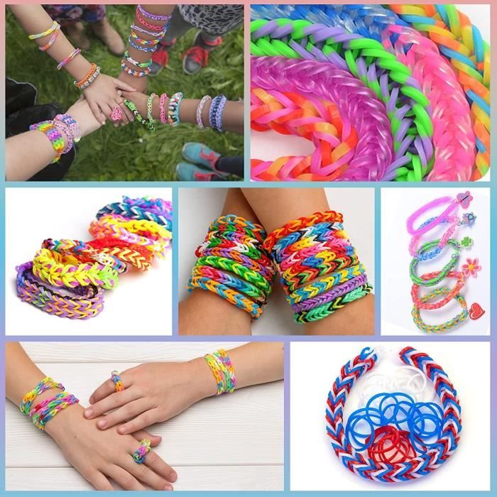 Elastique Bracelet, Bracelet Elastique Enfant Elastiques pour Bracelets Kit  Elastiques Loom Rubber 30 Couleurs Fabrication Creation, - Cdiscount Jeux -  Jouets